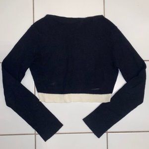 TSE Straight Neck Cropped Sweater